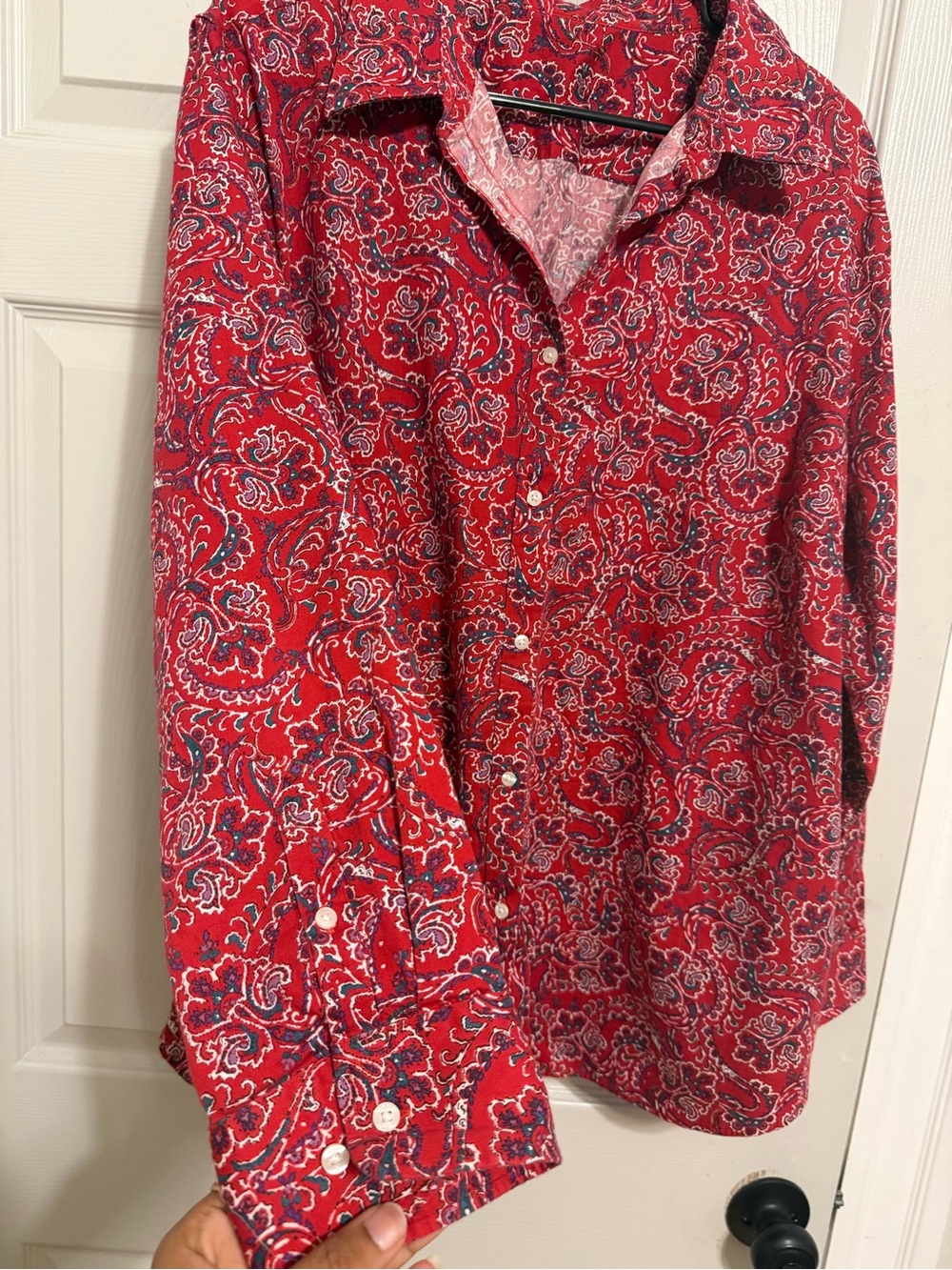 Pink Paisley Button-Up Shirt - Picture 2 of 6